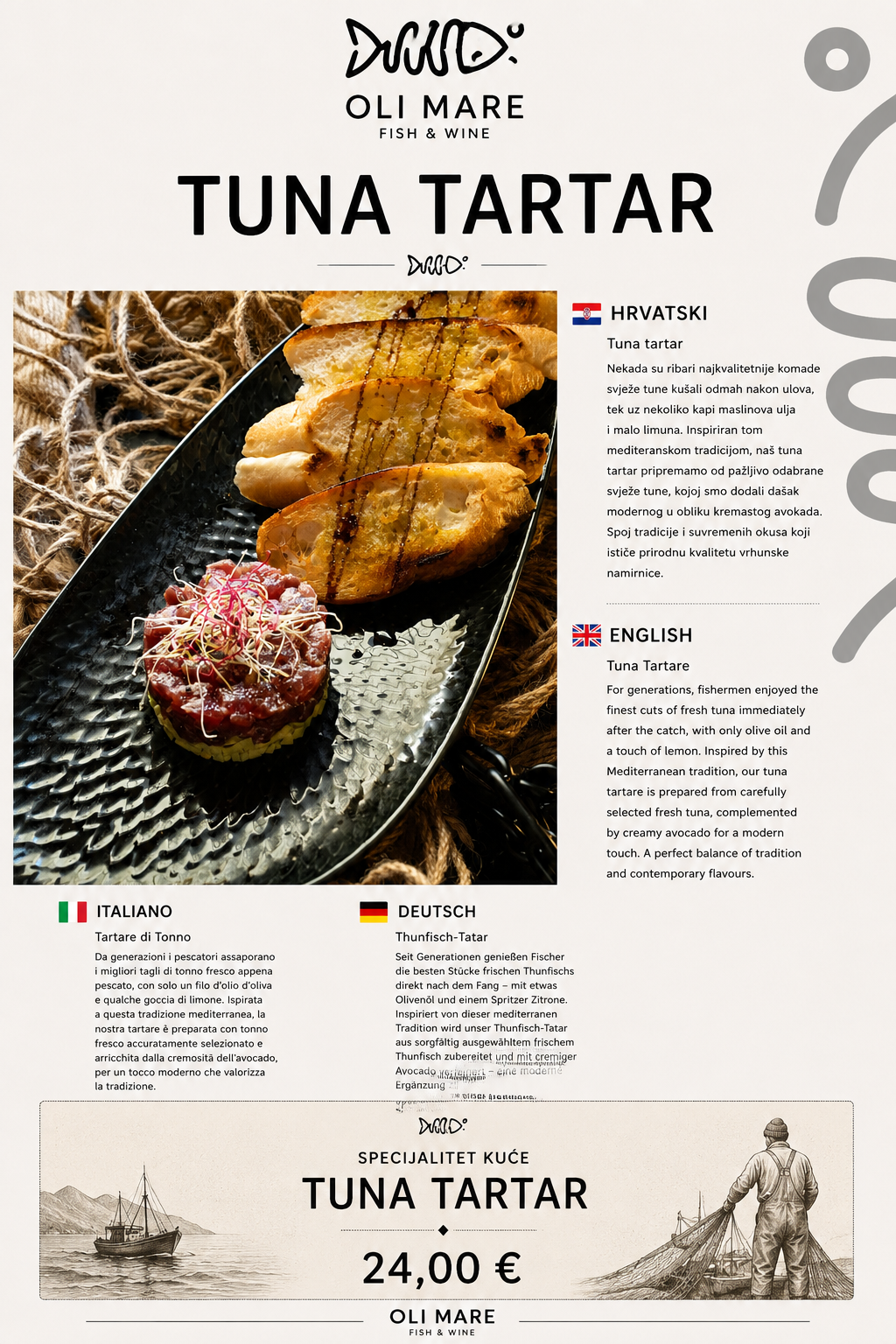 Tuna tartar – svježa tuna, avokado i mediteranska tradicija